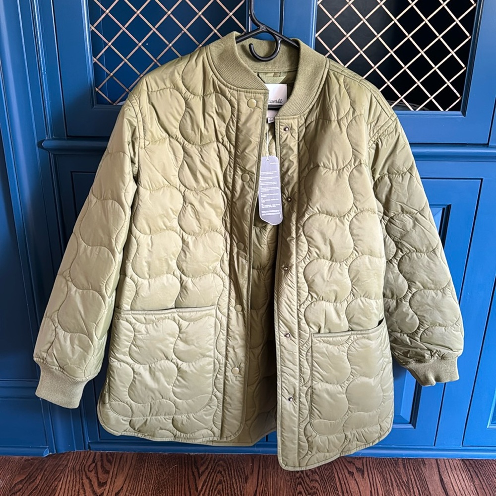 Green madewell coat. Primaloft collection.
